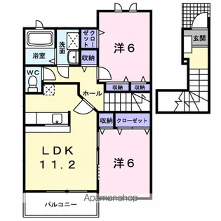 リッツL I【2階】の間取り