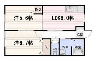 フォレストステージB【2階】の間取り