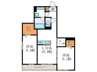 エオニオ桂川【1階】の間取り
