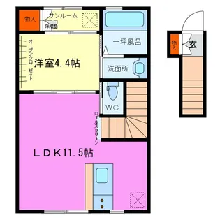 セレンディピティ大島【2階】の間取り