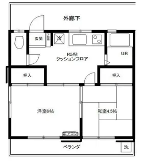 花ハイツ【2階】の間取り