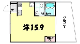 ラ・ウェゾン北野【1階】の間取り