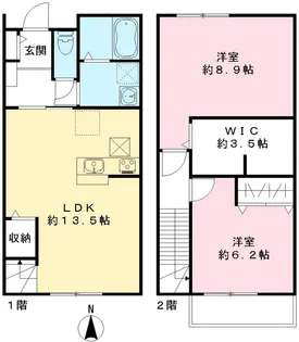 ユアメゾン ル フォレ弐番館(ペット)【1階】の間取り