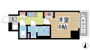 プレサンス三宮エレガンシア【4階】の間取り