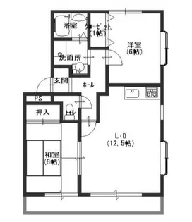 サンライズハイツII【1階】の間取り