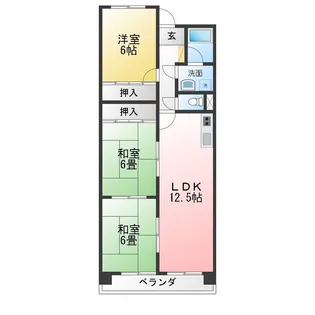 スカイガーデン和合I【3階】の間取り