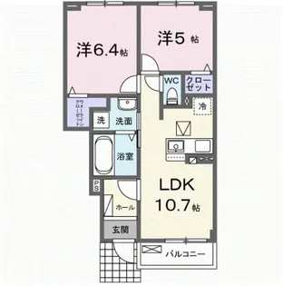 アルソラーレI【1階】の間取り