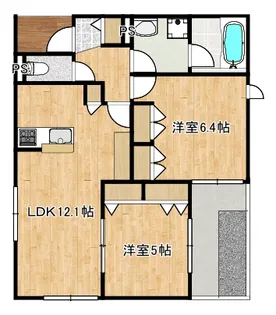 仮称)下小田中1丁目ヘーベルメゾン【1階】の間取り