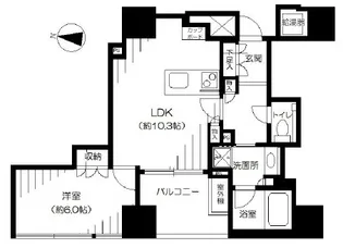 THE 千代田麹町 TOWER【8階】の間取り