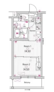 ガーラ アヴェニュー調布【3階】の間取り
