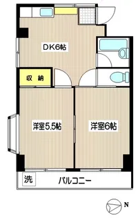 北見ハイツ【2階】の間取り