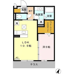 リブェール・コウ【1階】の間取り