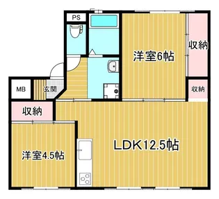 FLORA kitakata 1号棟【2階】の間取り