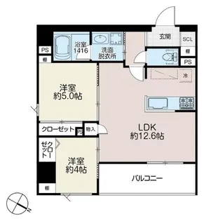 イゾラセレーナ目黒【4階】の間取り