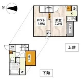 ADC倉敷YUNO【2階】の間取り