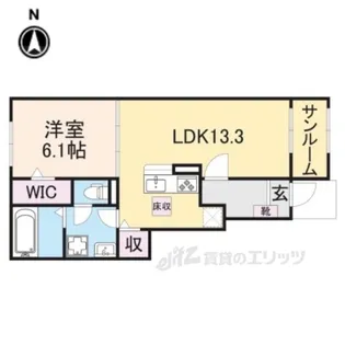 プロスペリテ下阪本【1階】の間取り