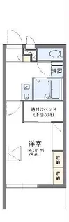 レオパレスビーハイブときわ【3階】の間取り
