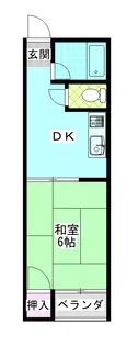ハイツ越智【2階】の間取り