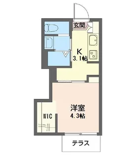 メゾンウィング【1階】の間取り