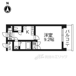 ルセロ鞍馬口【4階】の間取り