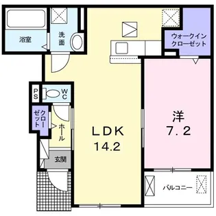 ラ・プランタン【1階】の間取り