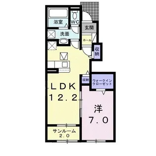 フロイデ KANAGEN中村【1階】の間取り