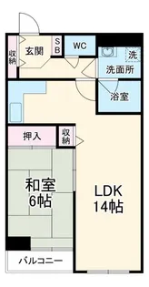 レトロマンションIII【6階】の間取り