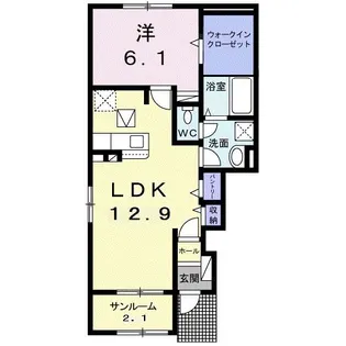 シャ・ノワールII【1階】の間取り