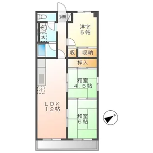 美笠レジデンス【4階】の間取り