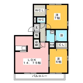 NOVA靖国【2階】の間取り