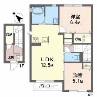 シャーメゾン桜新町【2階】の間取り