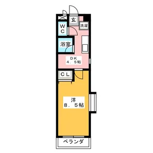 バンベール高辻【3階】の間取り