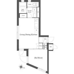 ASTILE西新宿【3階】の間取り