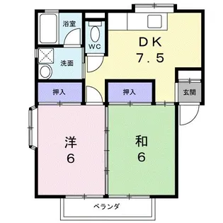 渡辺コーポ【2階】の間取り