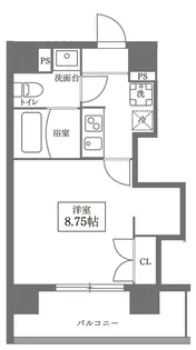 プラティーク日本橋水天宮【6階】の間取り