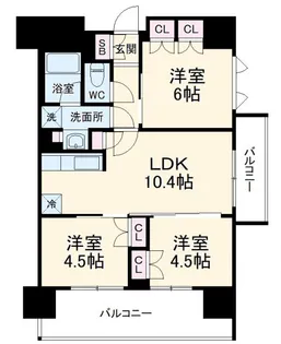 ヒューリックレジデンス千葉中央【8階】の間取り