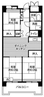ビレッジハウス品川八潮タワー1号棟【3階】の間取り