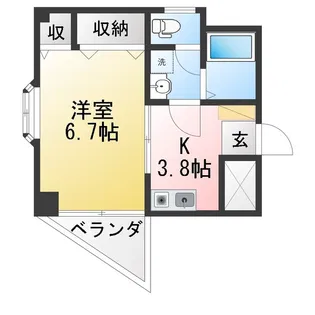 フローラ東池袋【4階】の間取り