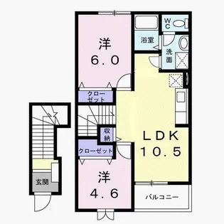 さくらセレッソA【2階】の間取り