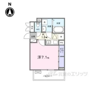 ラフレシールウエスト【1階】の間取り