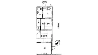コーポラスさつき【1階】の間取り