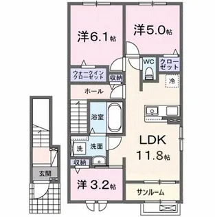 エトリエII【2階】の間取り