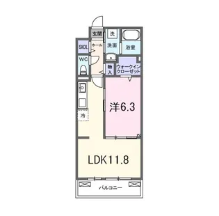ヒカルサ京都伏見小野【2階】の間取り