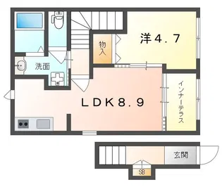 カロテラス【2階】の間取り