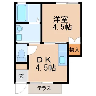 新比企ヶ谷ハイツ【1階】の間取り