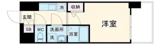 エスリードレジデンスグラン大阪福島ノース【9階】の間取り
