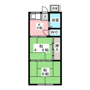 第1明荘【2階】の間取り