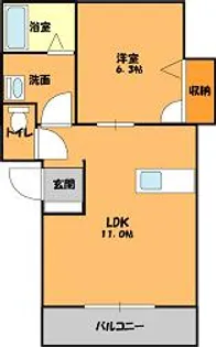 群馬県伊勢崎市八寸町【アパート】の間取り