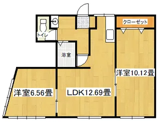 清光ハイツ【2階】の間取り