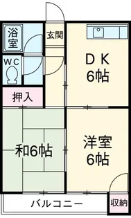 フジヒロハイツ【2階】の間取り